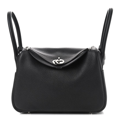 Hermes Taurillon Clemence Lindy 26 Black 1 of 9