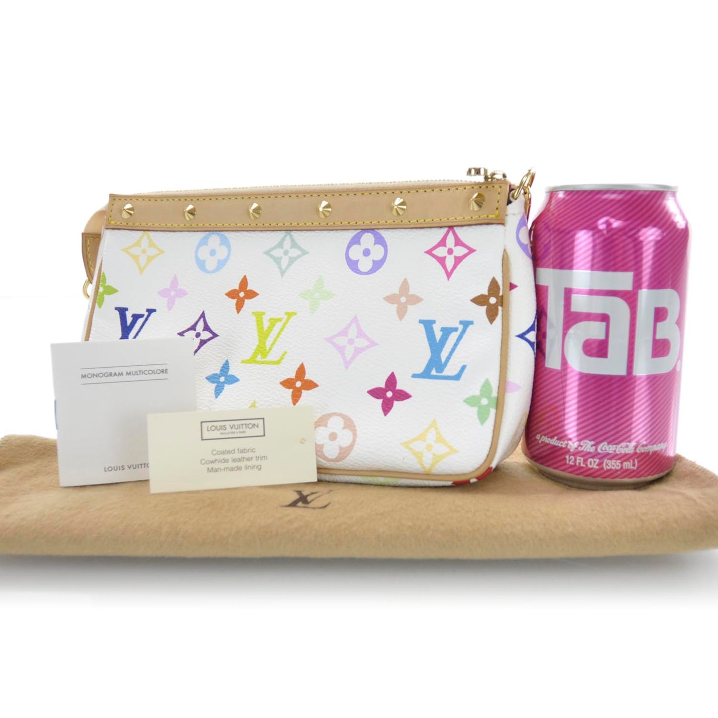 Monogram Multicolor Pochette Accessories White
