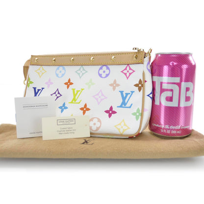 Louis Vuitton Monogram Multicolor Pochette Accessories White 3 of 8