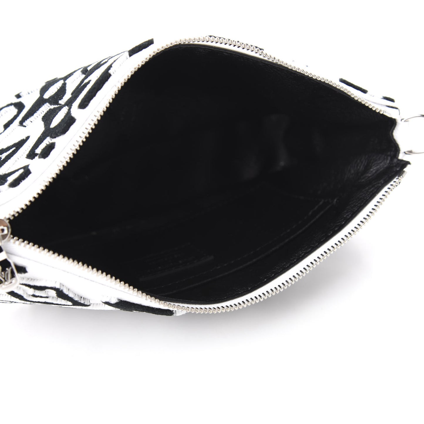 X UF Tufted Monogram Pochette Accessories White Black