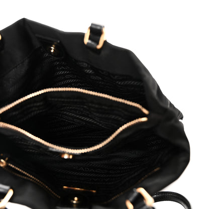 Prada Tessuto Nylon Saffiano Tote Black 5 of 9