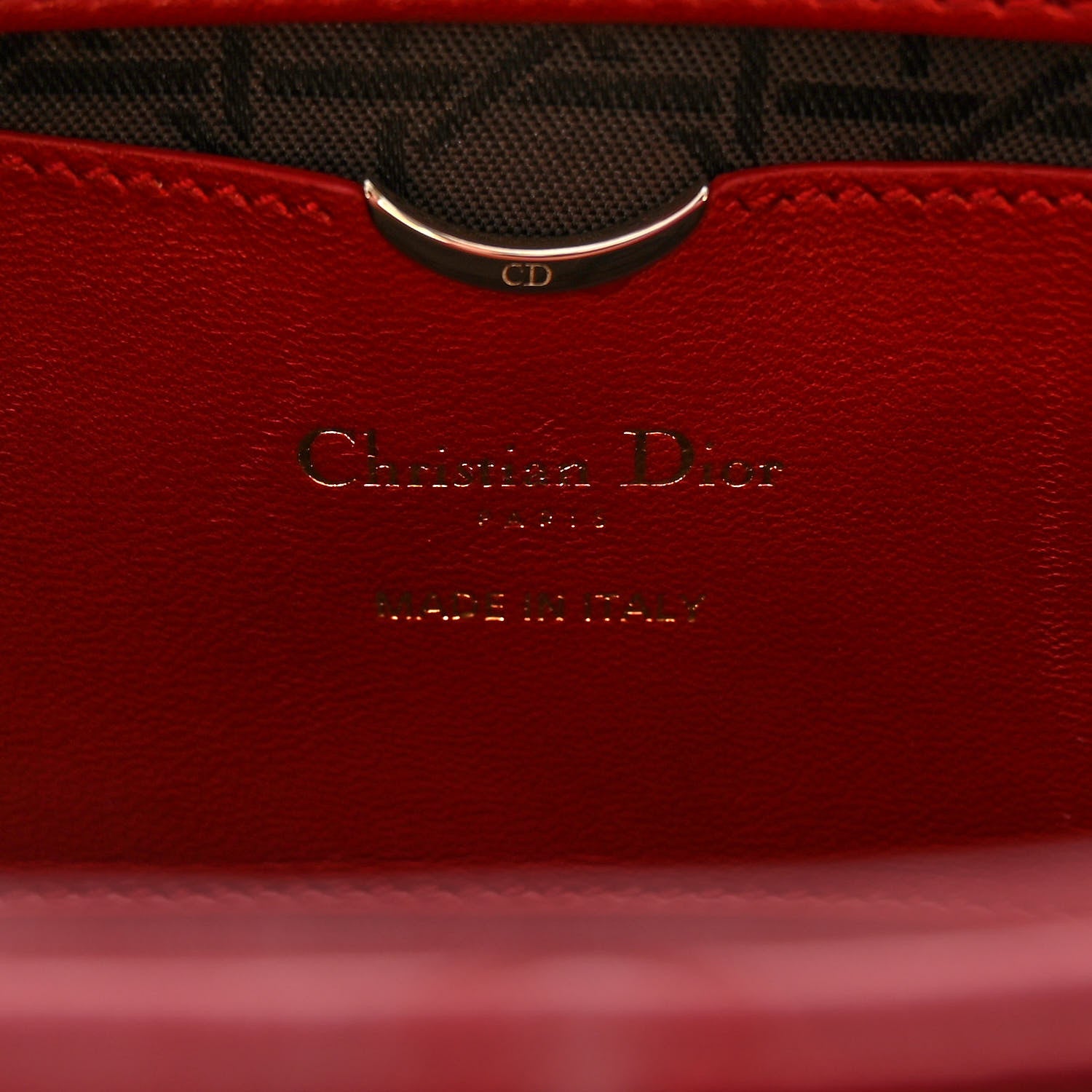 Christian Dior Lambskin Cannage Medium Lady D-Joy Red 6 of 11