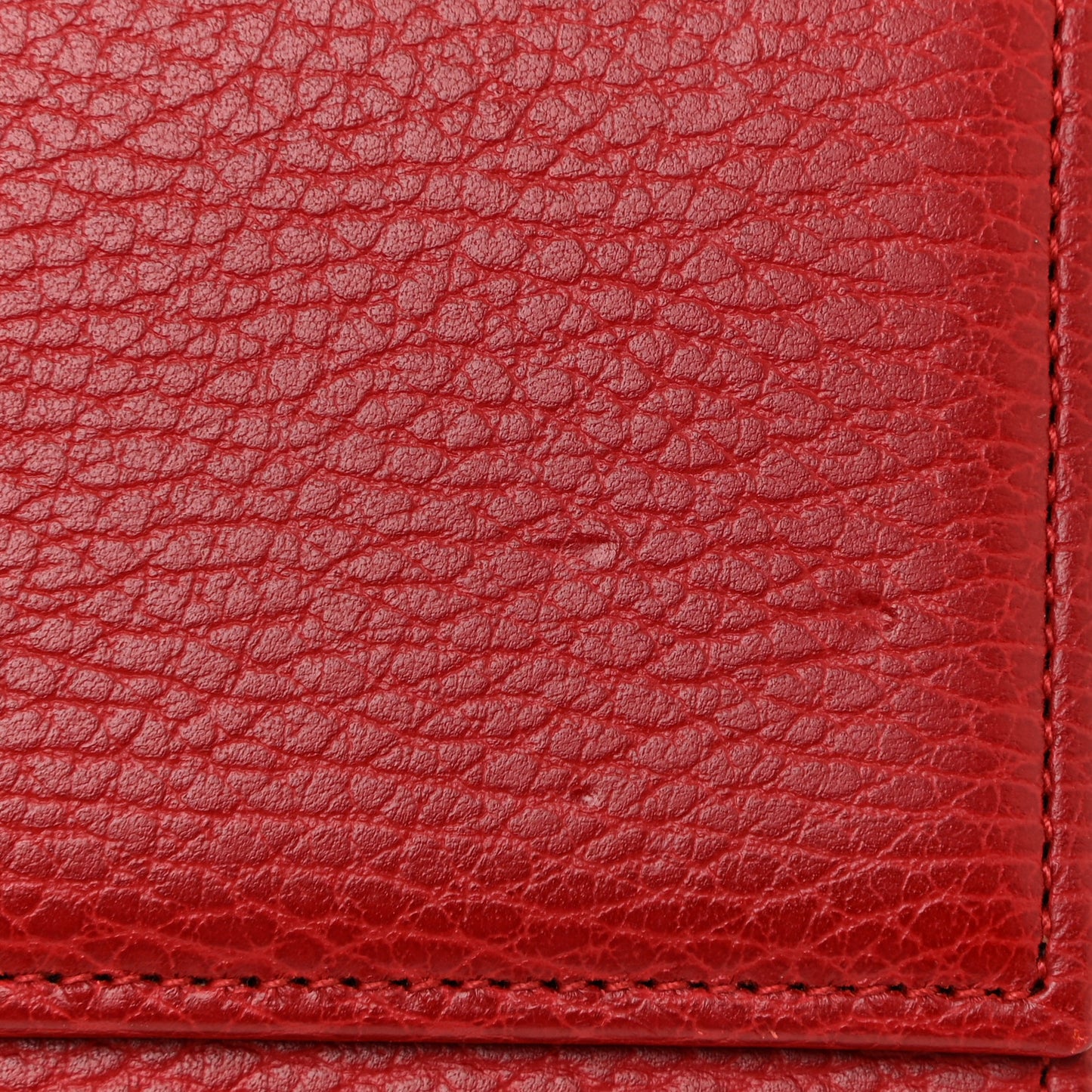 Dollar Calfskin Petite GG Marmont Wallet Chain Bag Hibiscus Red
