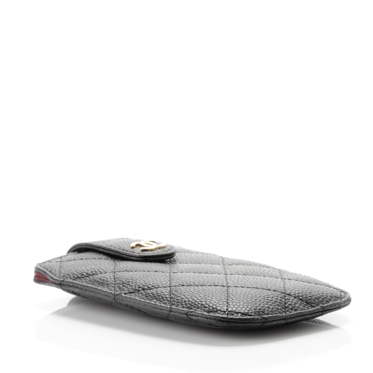 Caviar Quilted Cell Phone Case Black