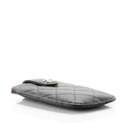 Chanel Caviar Quilted Cell Phone Case Black 4 of 6