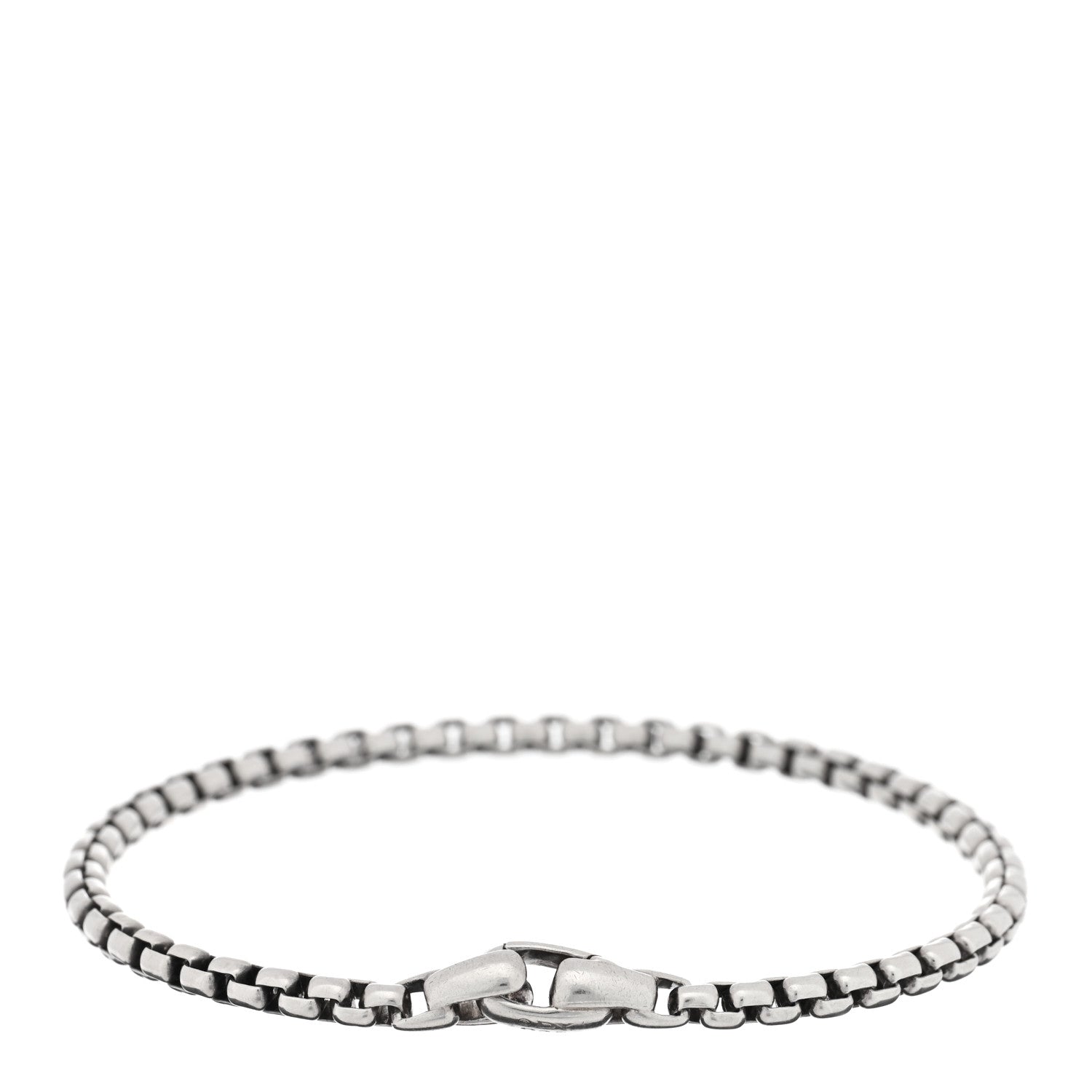 David Yurman Sterling Silver 4mm Box Chain Bracelet 2 of 3