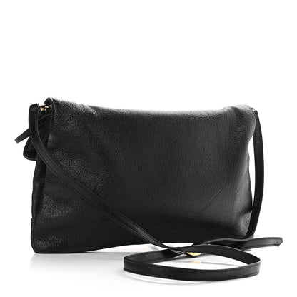 Balenciaga Chevre Gold Metallic Edge Hardware Envelope Clutch Black 3 of 9