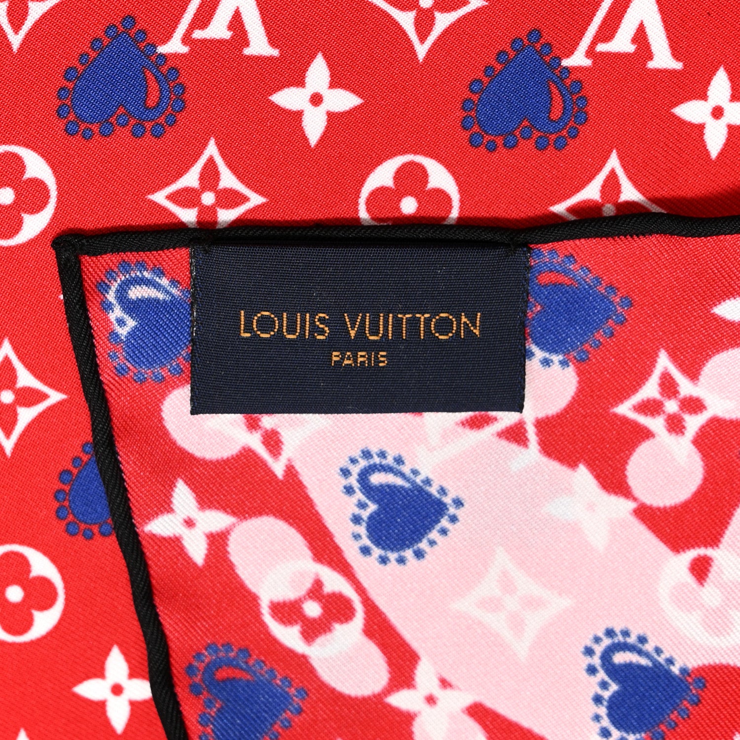 Louis Vuitton Silk I LV U Square 45 Scarf Red 3 of 3