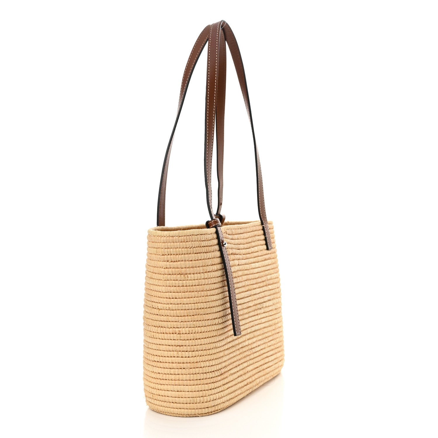 Loewe Raffia Small Square Basket Tote Bag Natural Tan 3 of 11