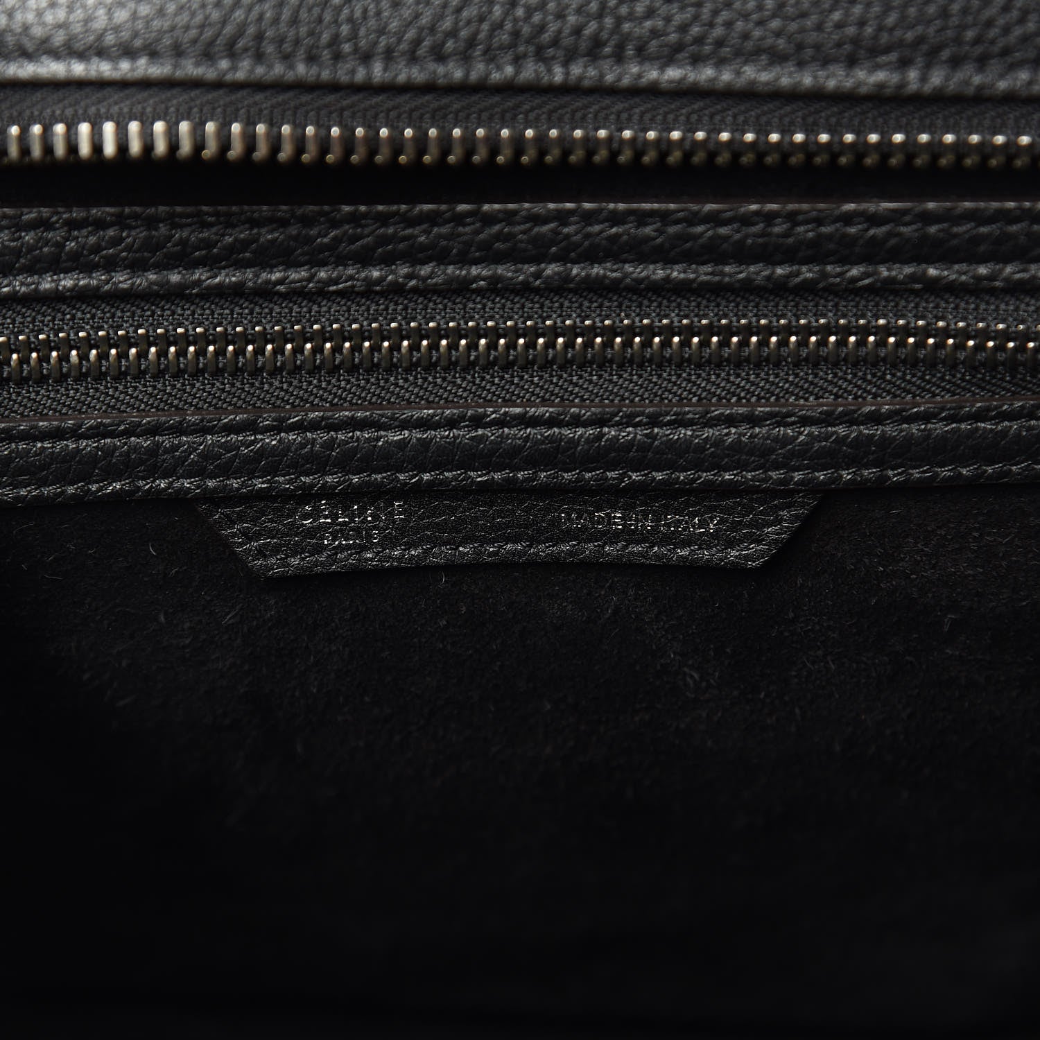 Celine Drummed Calfskin Micro Luggage Black 6 of 16