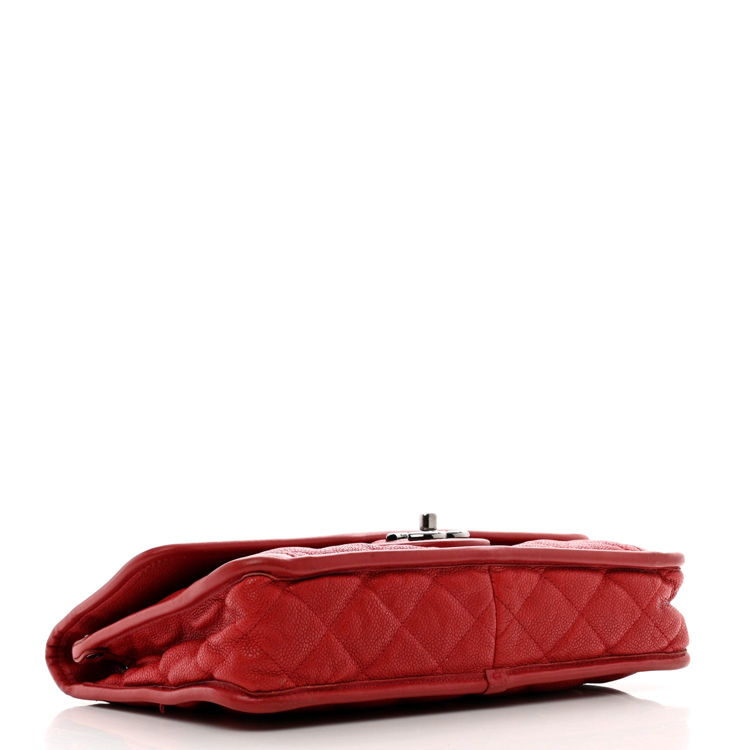 Chanel Caviar Quilted Large French Riviera Flap Red 4 of 12