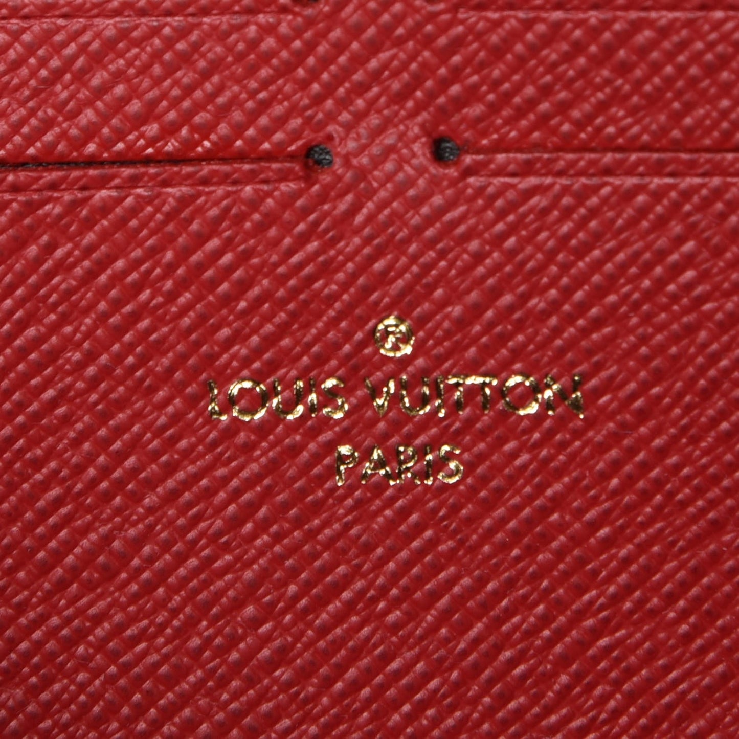 Damier Ebene Clemence Wallet Cherry