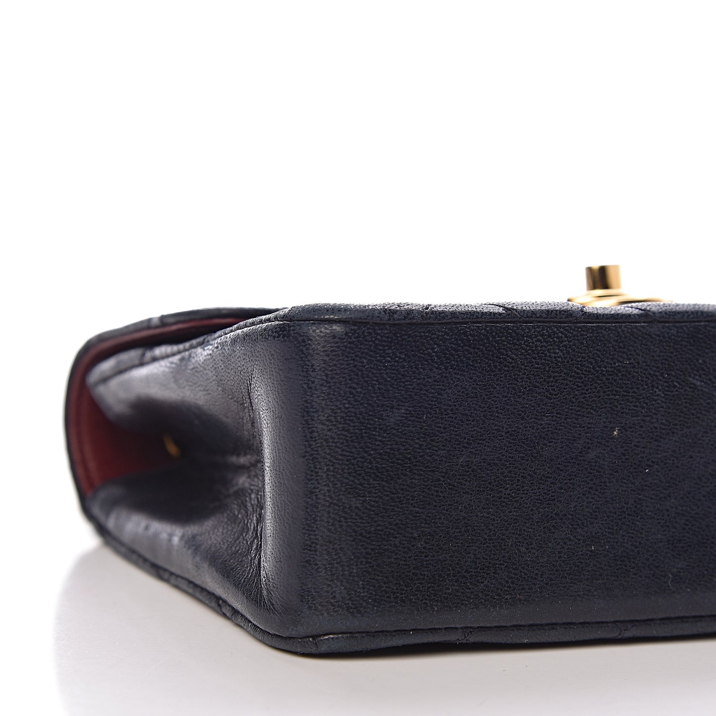 Lambskin Quilted Mini Flap Navy