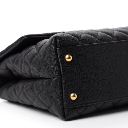 Chanel Caviar Quilted Medium Coco Handle Flap Black 7 of 11