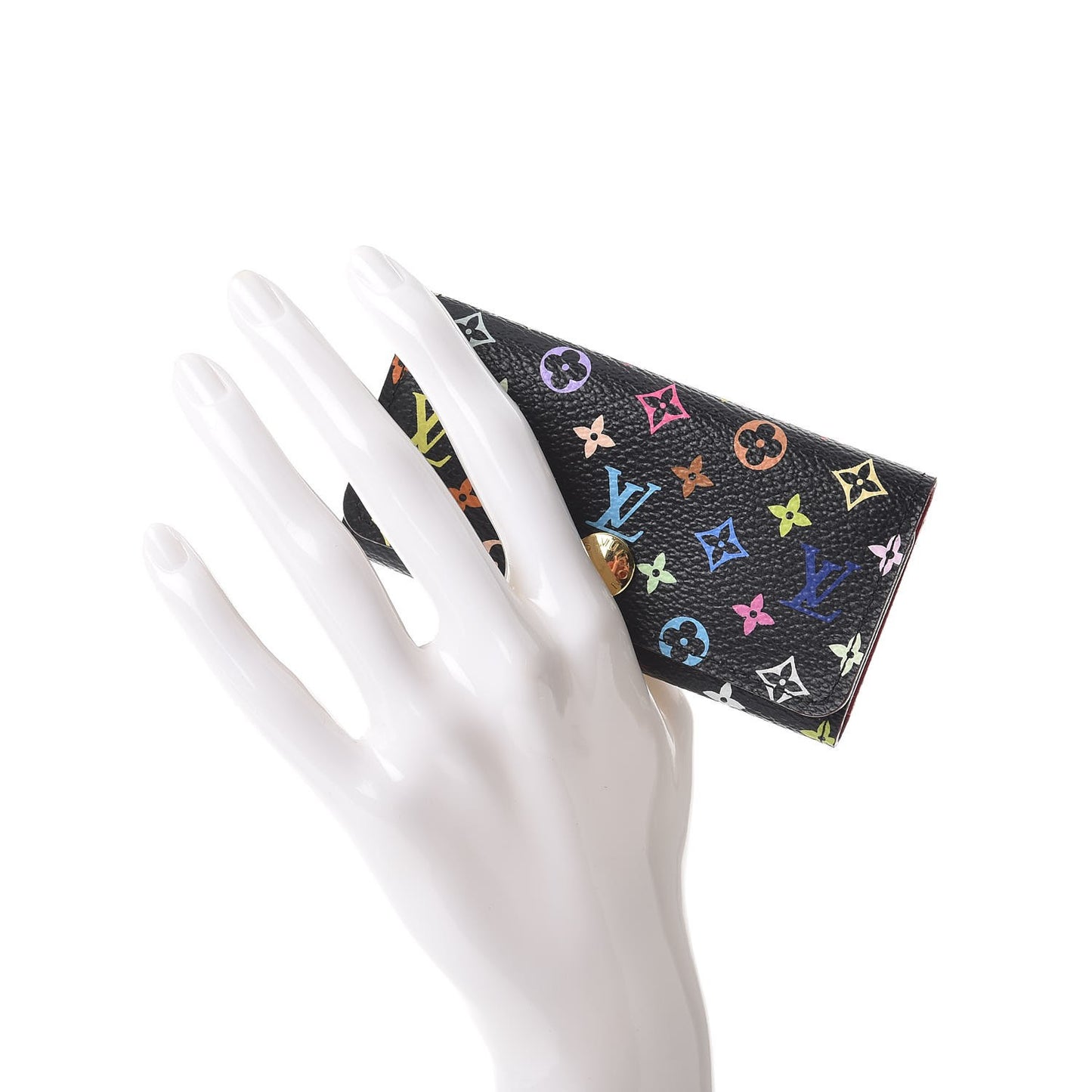 Monogram Multicolor Multicles 4 Key Holder Black Grenade