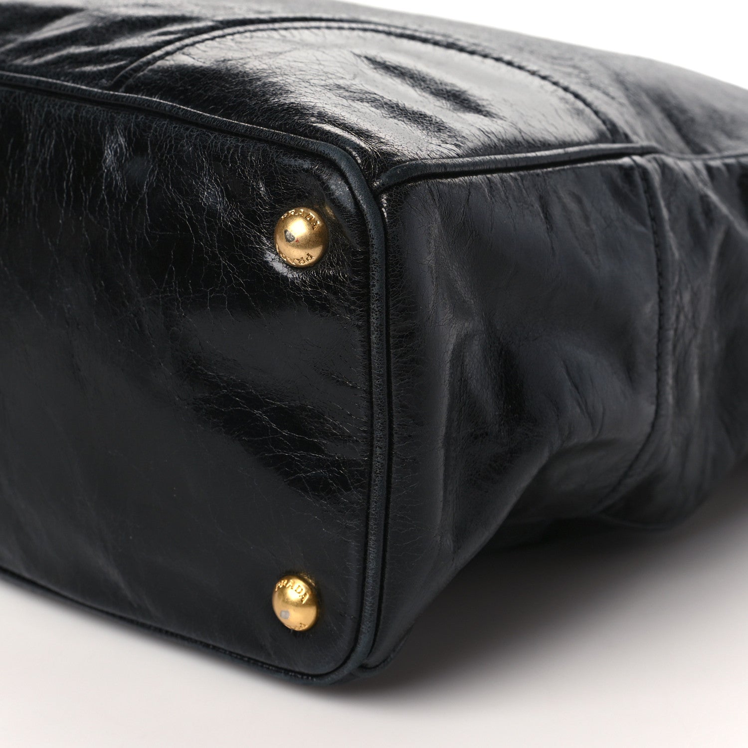 Prada Vitello Shine Top Handle Bag Black 8 of 8