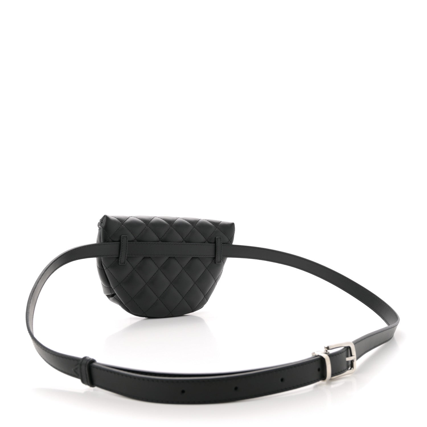 Chanel Lambskin Quilted Waist Belt Bag Black 2 of 10
