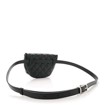 Chanel Lambskin Quilted Waist Belt Bag Black 2 of 10