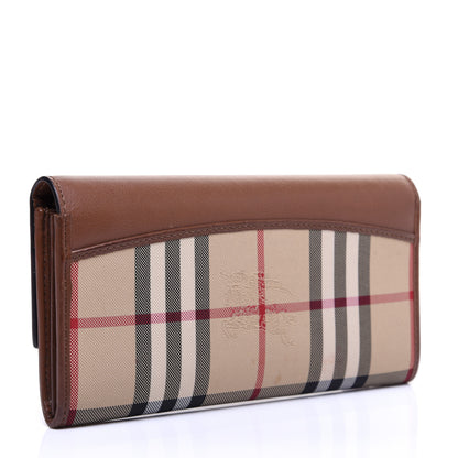Burberry Calfskin Haymarket Check Henley Wallet Tan 3 of 10
