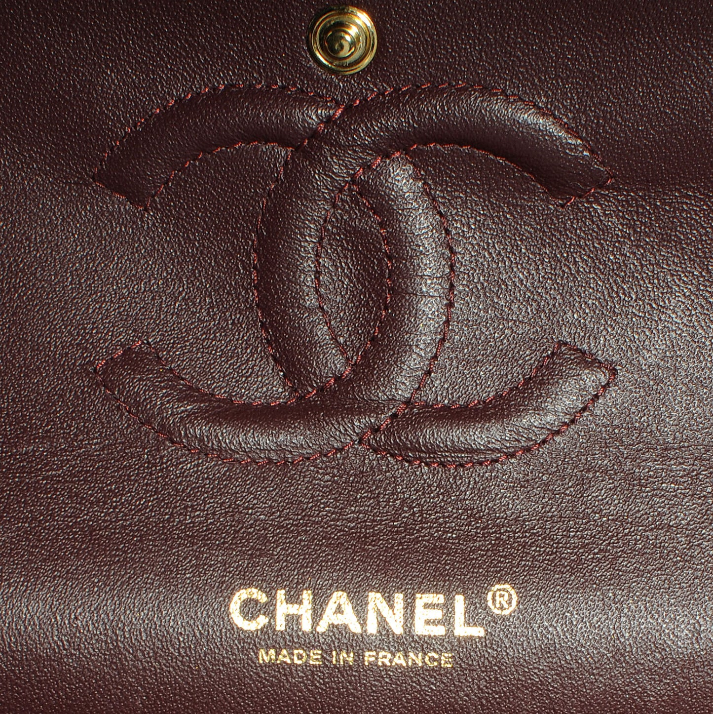 Lambskin Medium Double Flap Black
