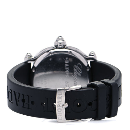 Chopard Stainless Steel Rubber Diamond 38mm Happy Sport Fish Quartz Watch Black 3 of 5