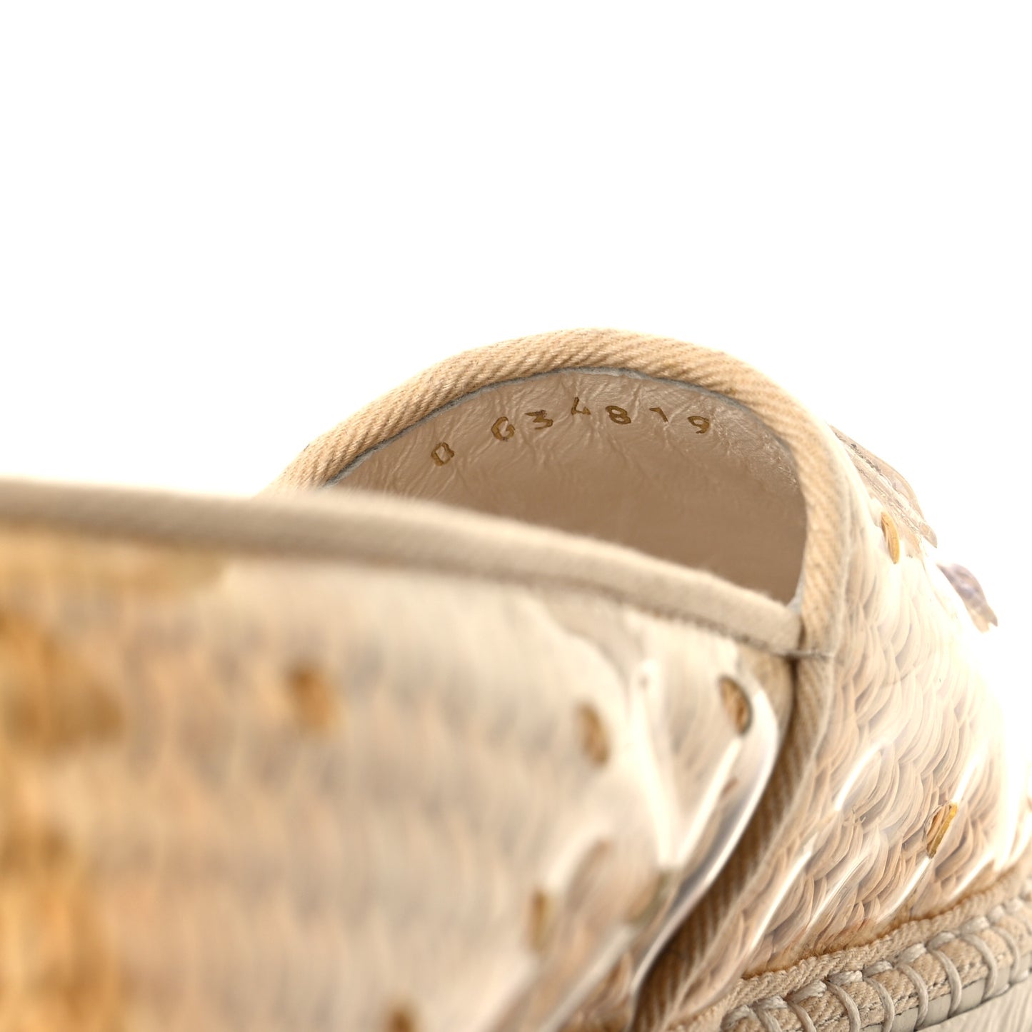 PVC Raffia CC Espadrilles 36 Beige