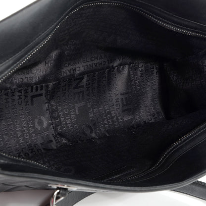 Chanel Lambskin Lax East West Shoulder Bag Black 5 of 7