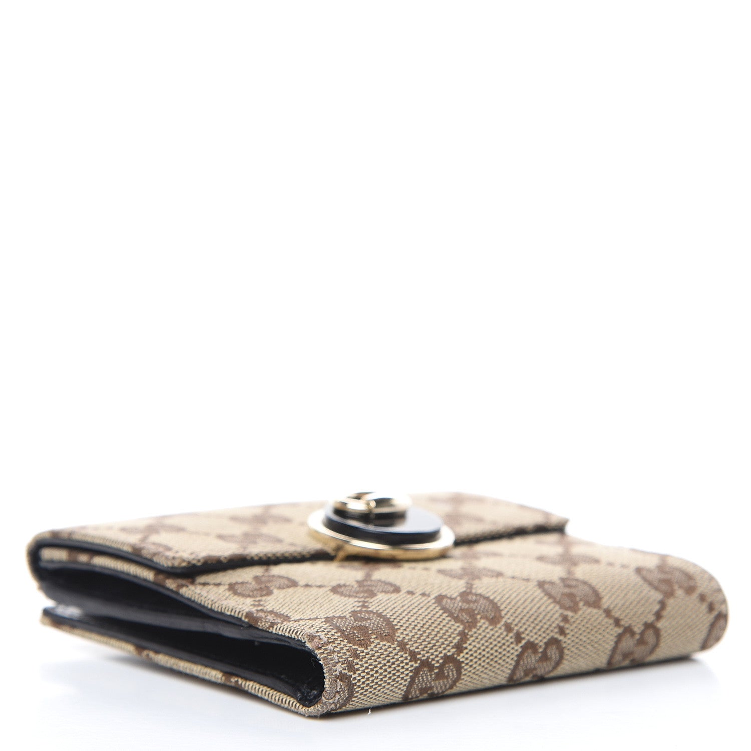 Gucci Monogram French Flap Wallet Dark Brown 4 of 14