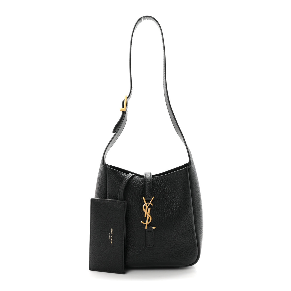 Saint Laurent Grained Calfskin Baby Le 5 A 7 Supple Hobo Black 3 of 11