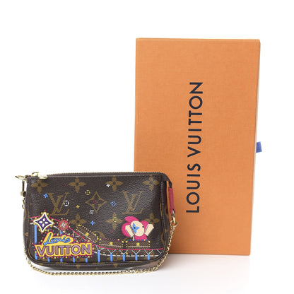 Louis Vuitton Monogram 2020 Christmas Animation Roller Coaster Mini Pochette Accessories Pivoine 8 of 8