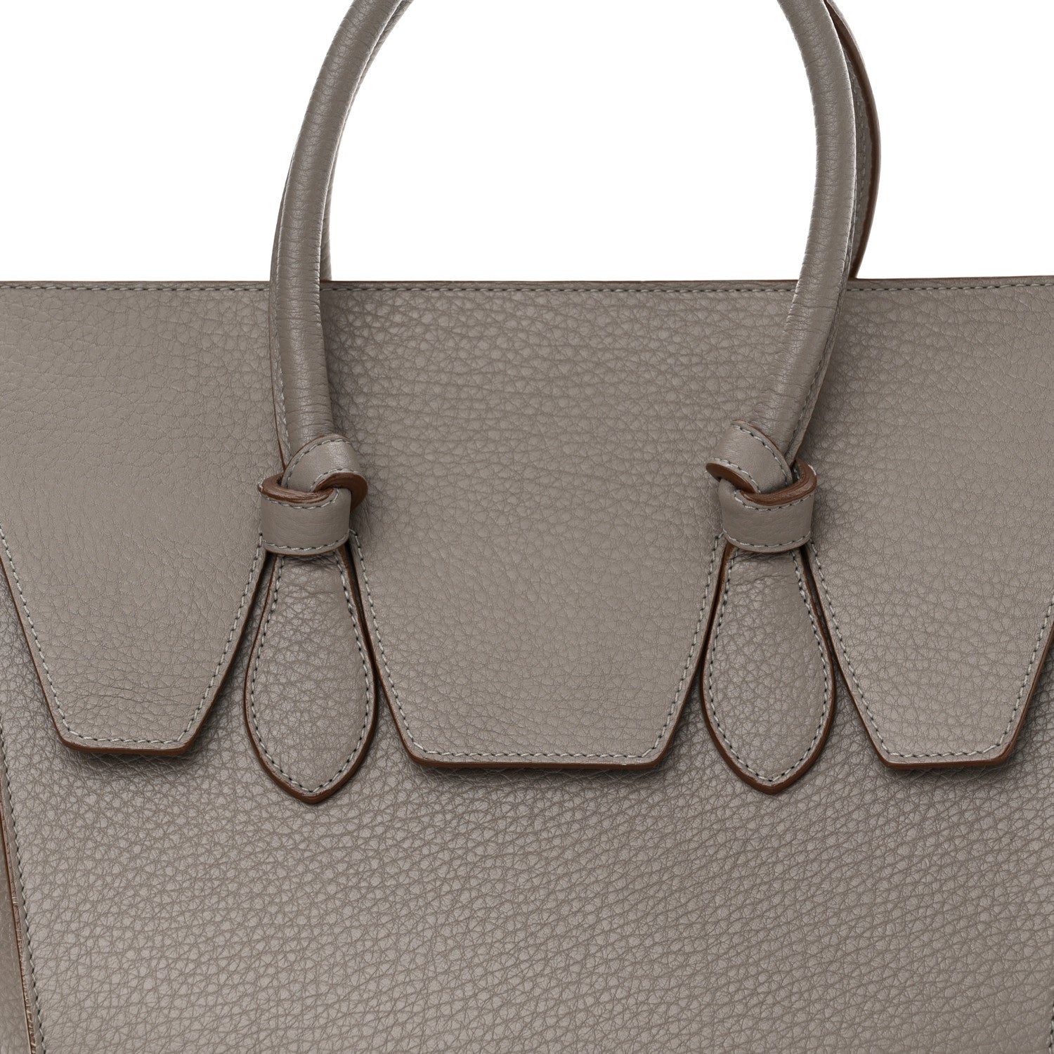 Celine Crisped Calfskin Mini Tie Knot Tote Medium Grey 7 of 10