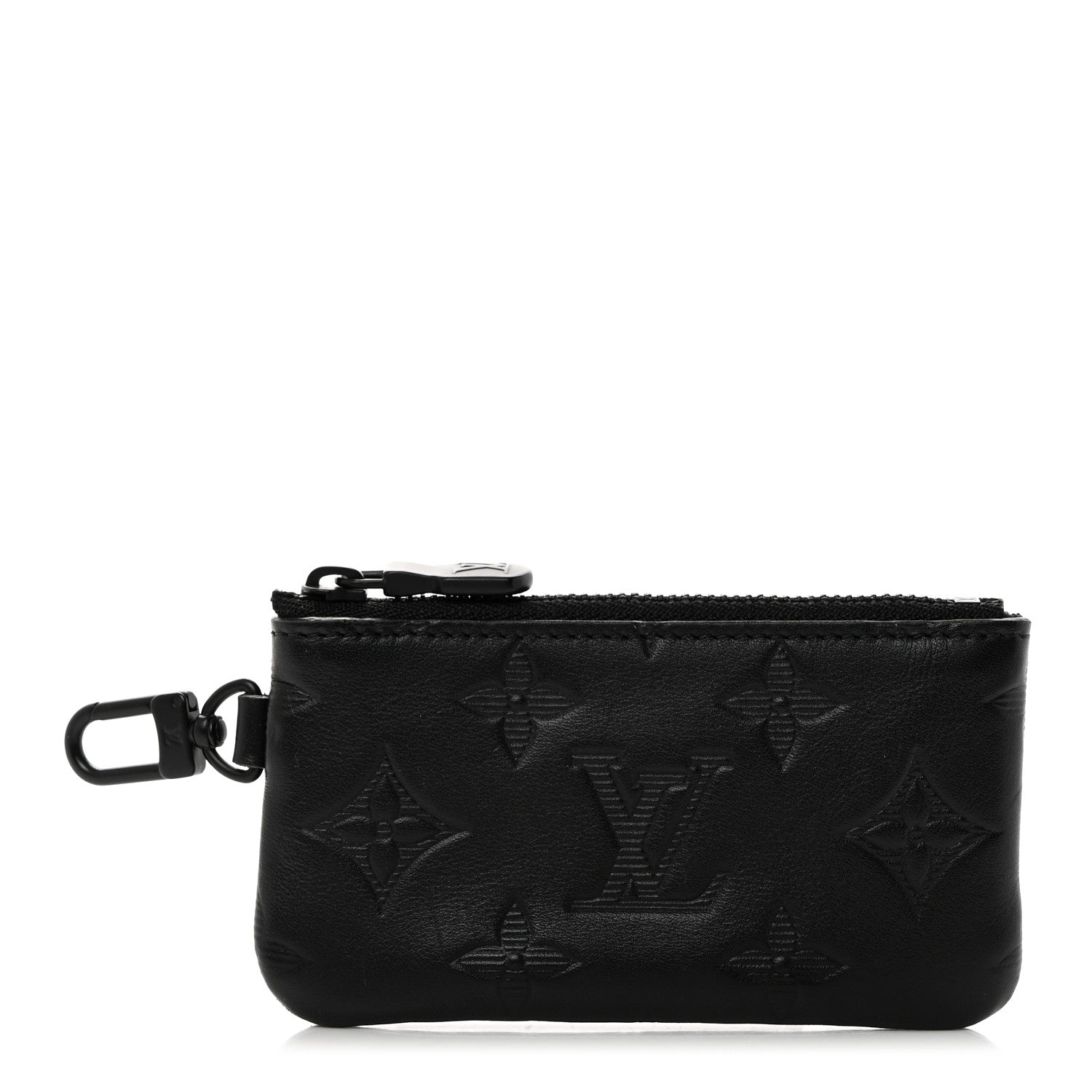 Louis Vuitton Calfskin Monogram Shadow Key Pouch Black 1 of 6
