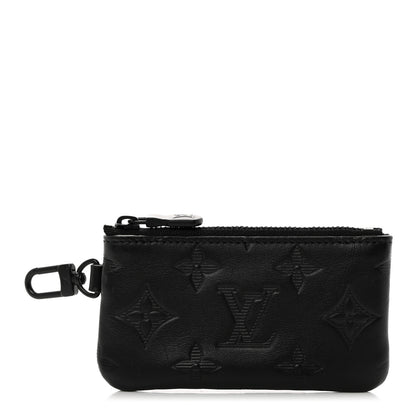 Louis Vuitton Calfskin Monogram Shadow Key Pouch Black 1 of 6