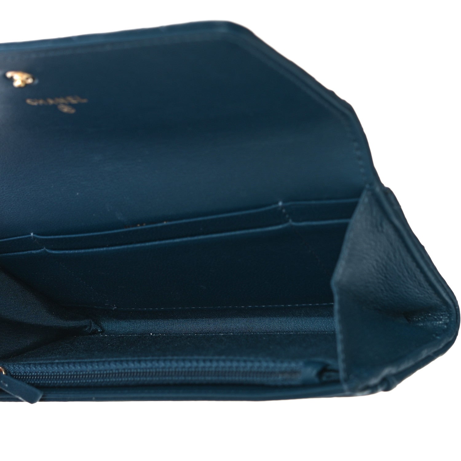 Chanel Lambskin Quilted Medium Chanel 19 Flap Wallet Dark Blue 5 of 12