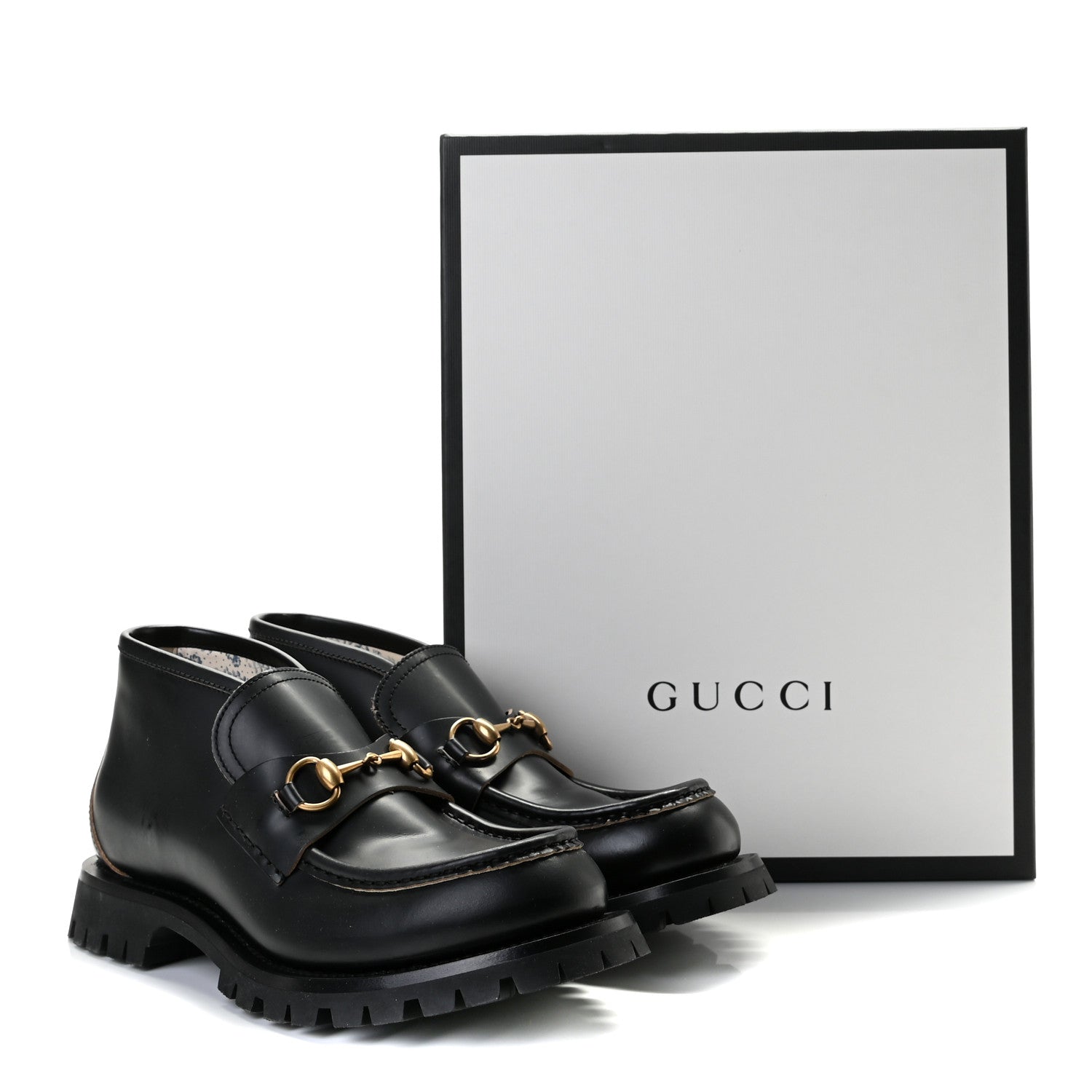 Gucci Cordovan Lux Mens Harald Horsebit Ankle Boots 7 Black 10 of 10