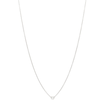 Tiffany Platinum Diamond .10ct Elsa Peretti Diamonds by the Yard Pendant Necklace 1 of 4