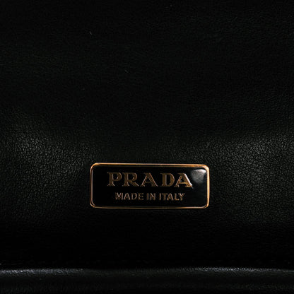 Prada City Calf Saffiano Animalier Top Handle Bag Black 6 of 7