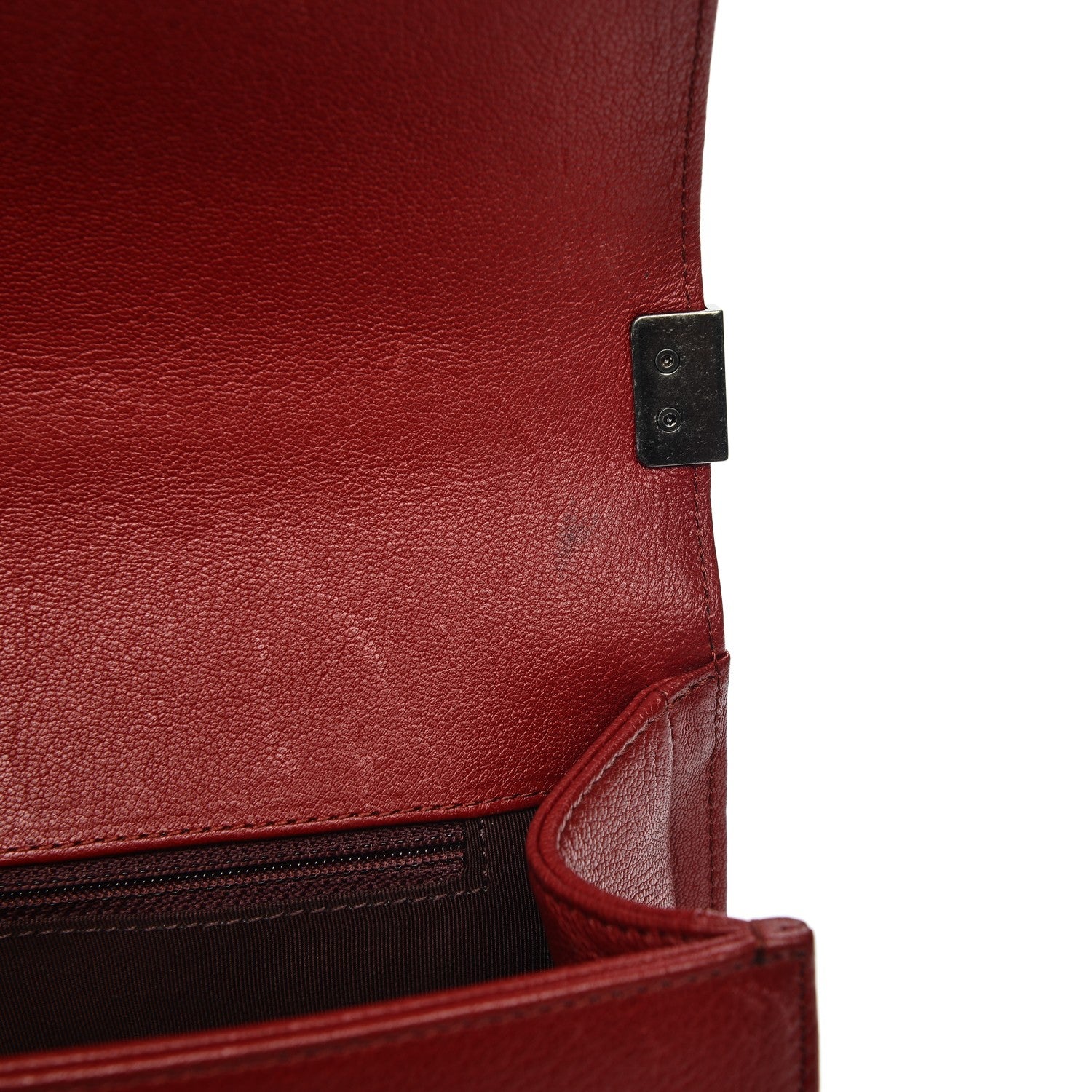 Chanel Patent Goatskin Quilted New Medium Boy Flap Red 8 of 11
