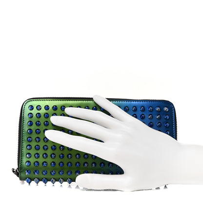 Christian Louboutin Patent Scarabe Spikes Panettone Zip Around Wallet Multicolor 2 of 8