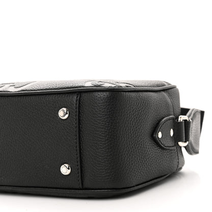 Gucci Piuma Calfskin Jumbo GG Embossed Medium Messenger Bag Black 10 of 10
