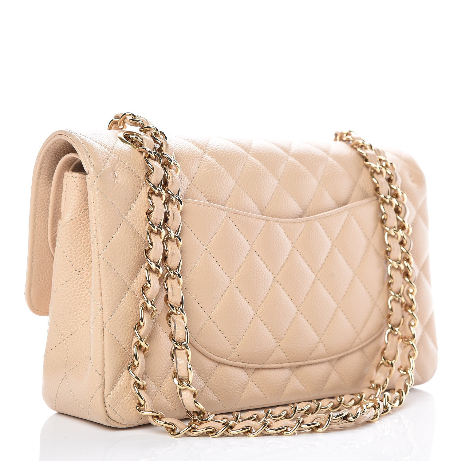 Chanel Caviar Quilted Medium Double Flap Beige Clair 3 of 9
