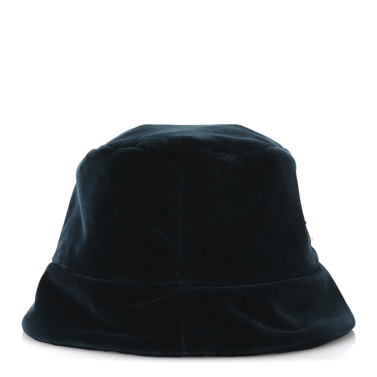 Prada Velvet Triangle Womens Bucket Hat L Petrolio 4 of 10