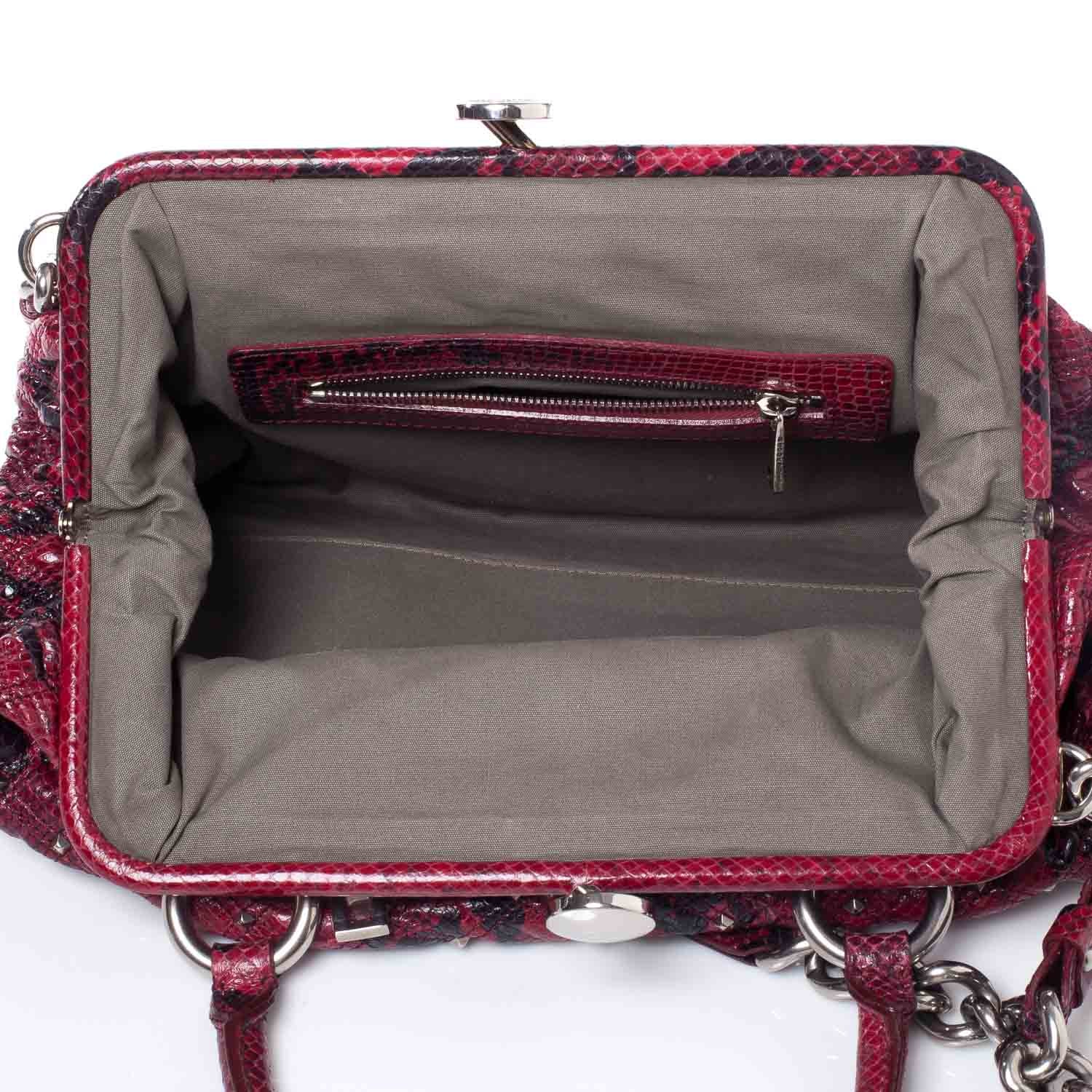 Marc Jacobs Python Embossed Leather Stardust Stam Bordeaux 8 of 8