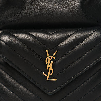Saint Laurent Lambskin Matelasse Monogram Joe Nano Bucket Bag Black 8 of 11