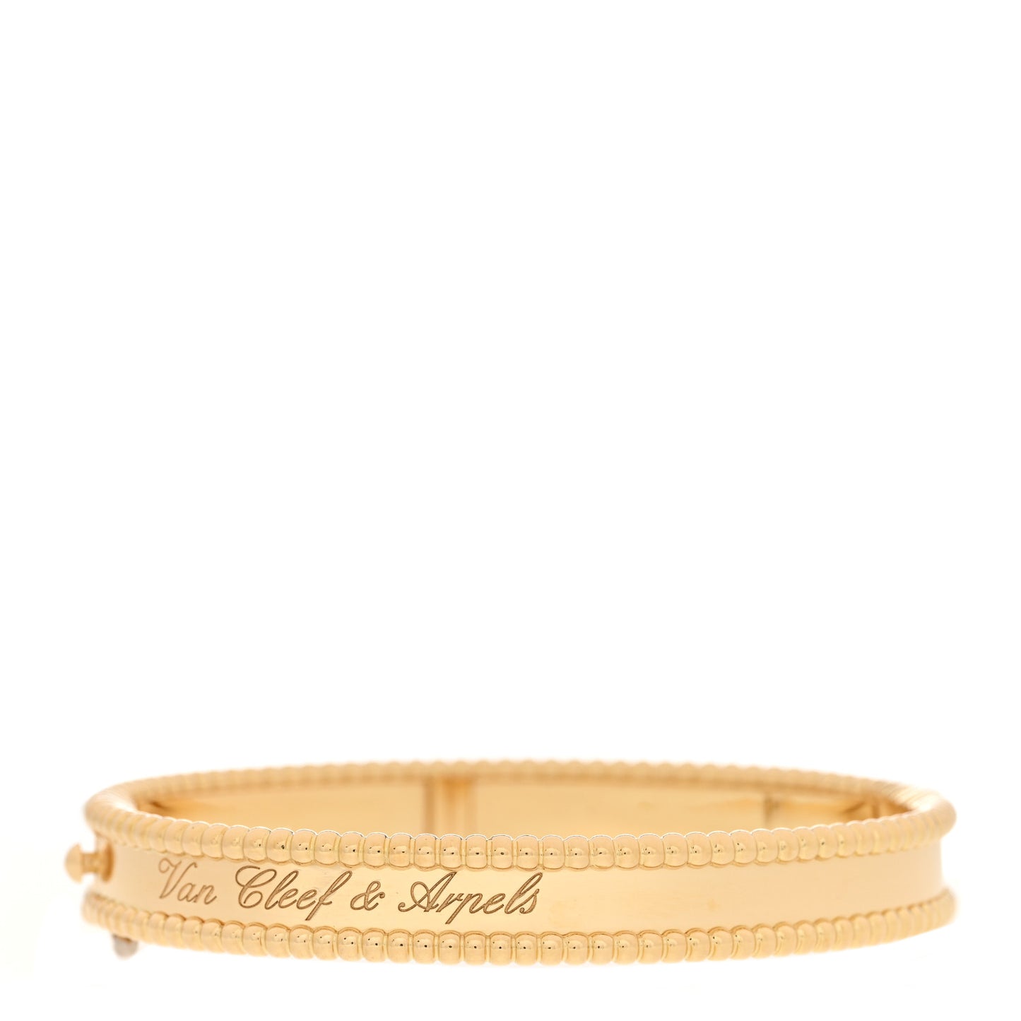 18K Yellow Gold Perlee Signature Bangle Bracelet XS