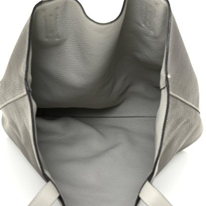 Hermes Taurillon Clemence Double Sens 36 Reversible Tote Gris Perle Etain 5 of 15
