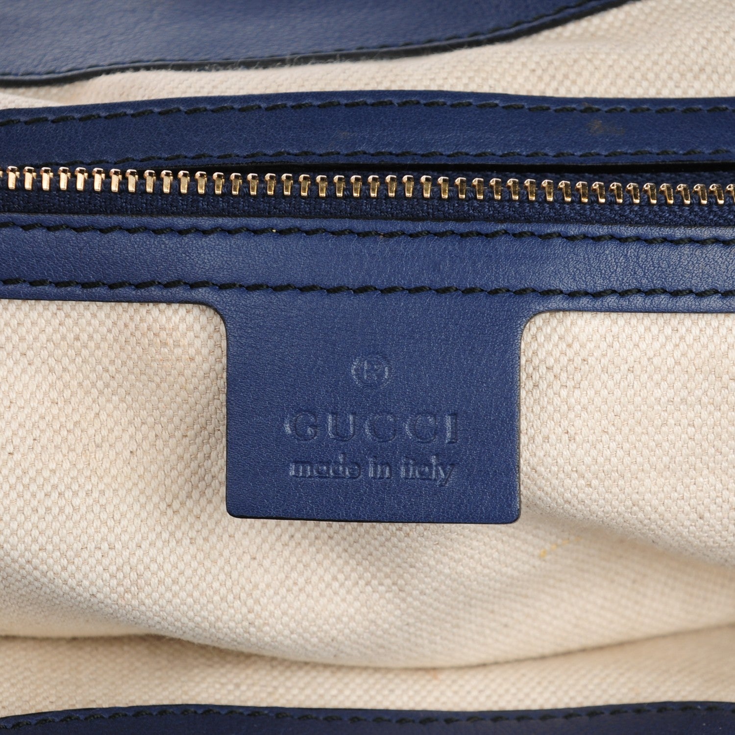 Gucci Guccissima Medium Emily Shoulder Bag Blue 7 of 10