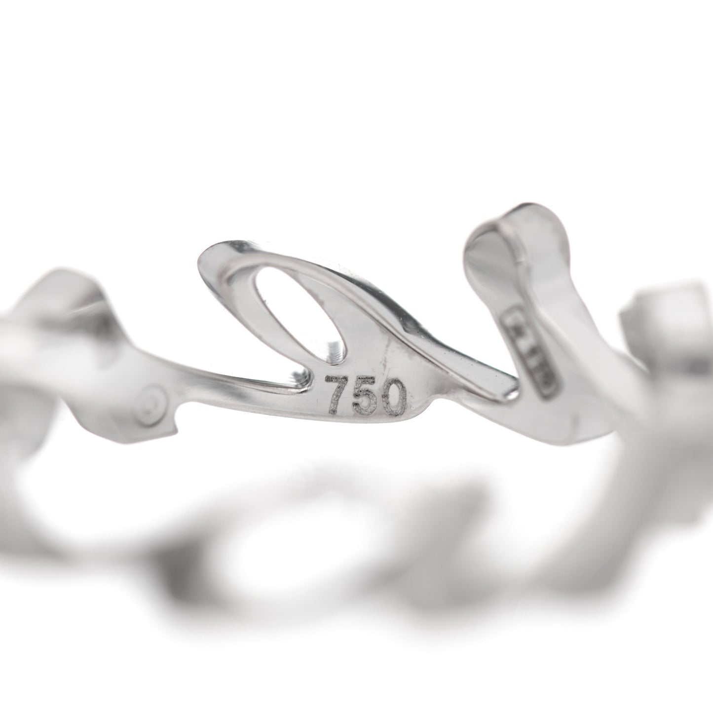 18K White Gold Signature Ring 50 5.25