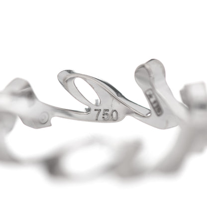 Cartier 18K White Gold Signature Ring 50 5.25 4 of 5