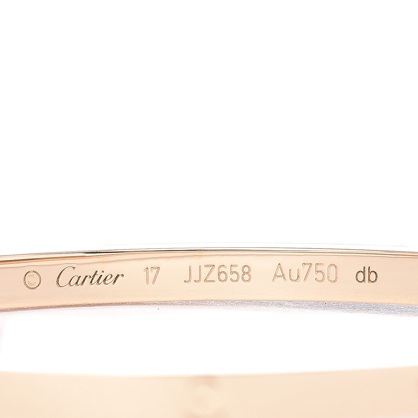 18K Yellow Gold Small LOVE Bracelet 17